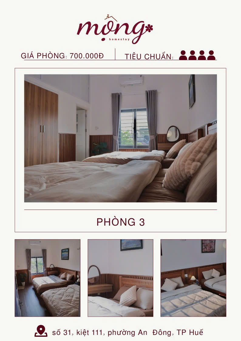 Phòng 3: Không Gian Thoáng Đãng Cho Nhóm Bạn